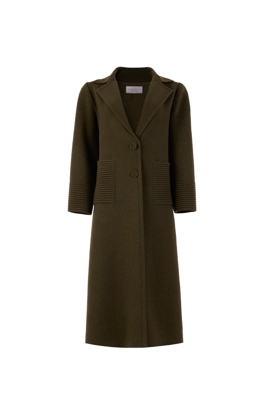 Cappotto lungo in maglia doppiata