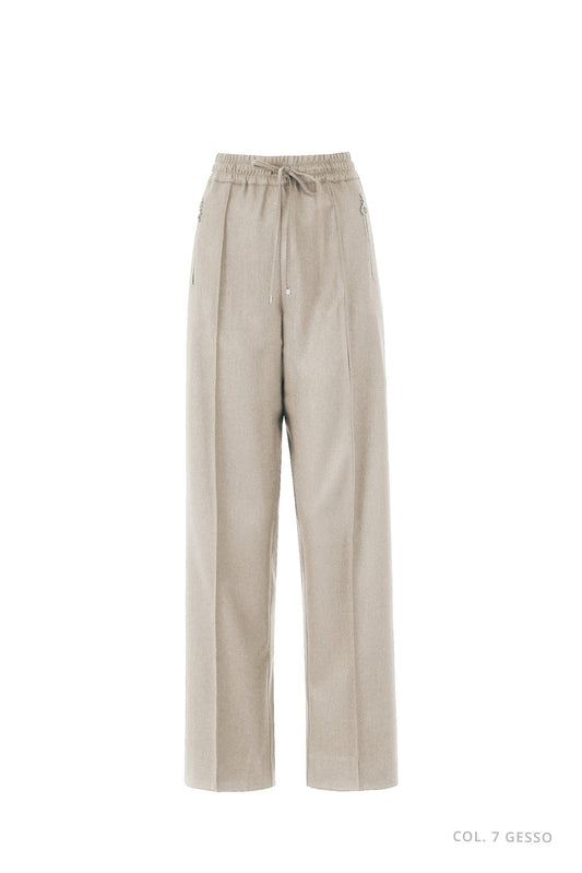Pantaloni jogger in flanella a gamba dritta D.EXTERIOR