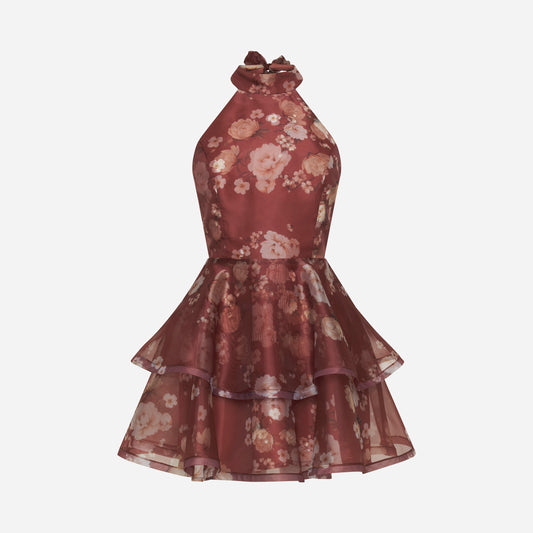 Ruffle Mini Dress Silence Limited