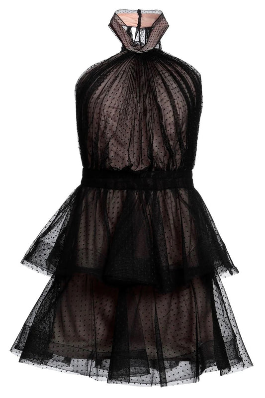 SIMONA CORSELLINI ABITO IN TULLE A POIS