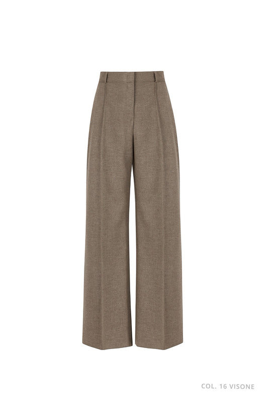 Pantalone ampio in flanella D.EXTERIOR