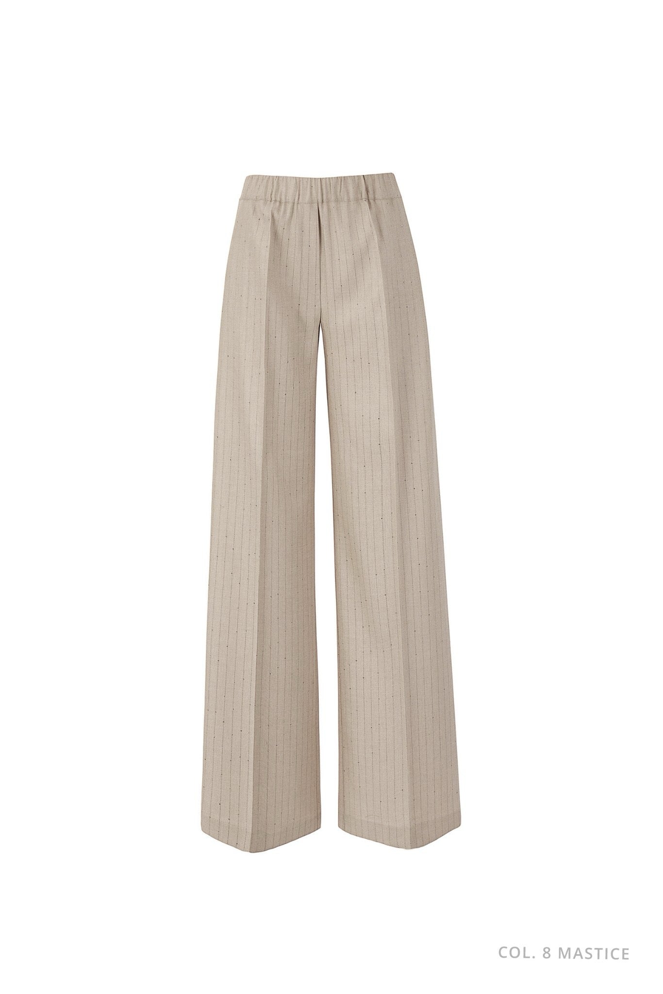 Pantalone ampio in flanella e paillettes D.EXTERIOR