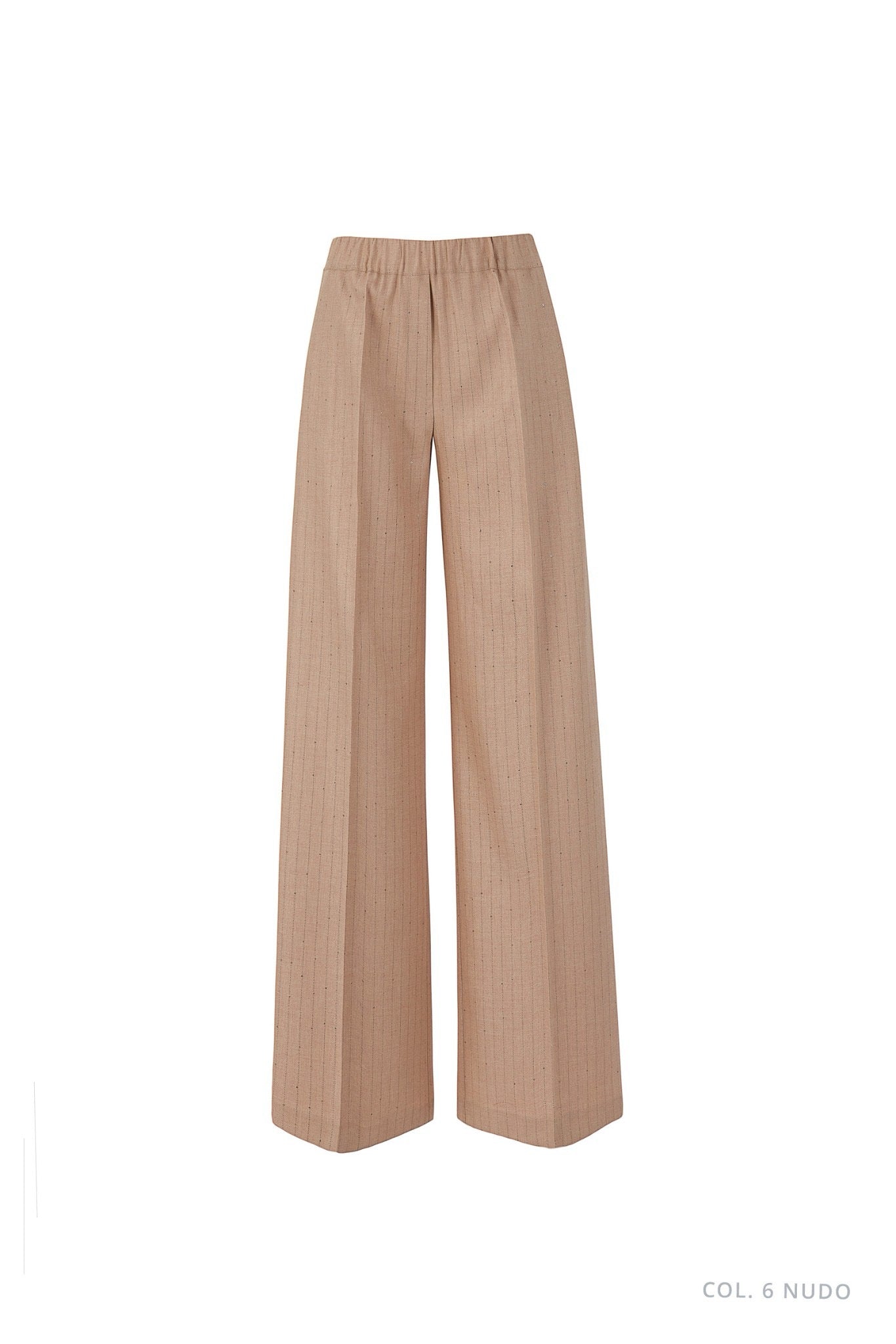 Pantalone ampio in flanella e paillettes D.EXTERIOR