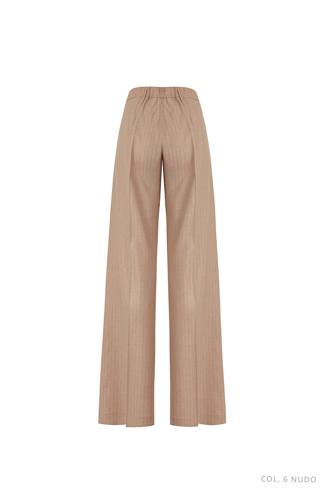 Pantalone ampio in flanella e paillettes D.EXTERIOR