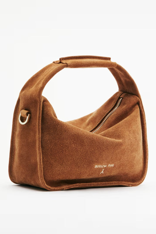 Borsa a spalla Contemporary Hobo piccola in suede Patrizia Pepe