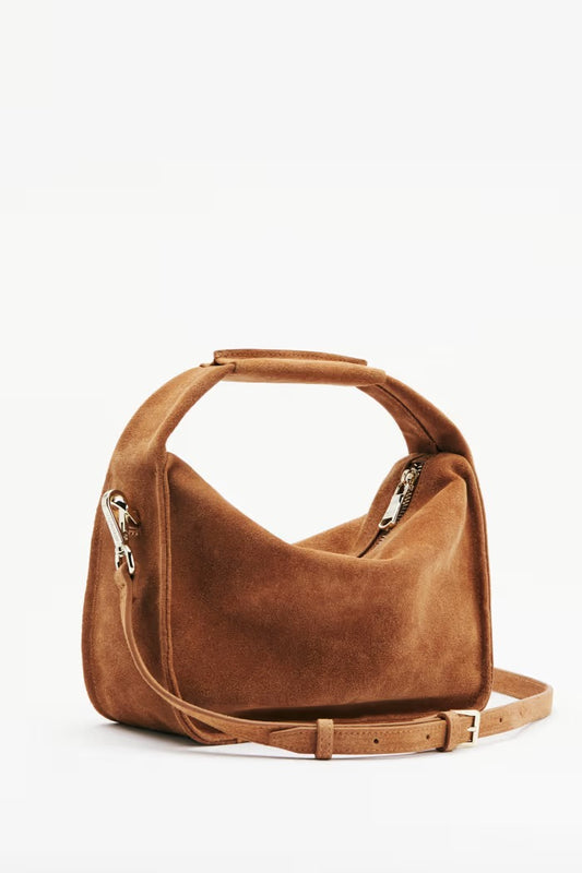 Borsa a spalla Contemporary Hobo piccola in suede Patrizia Pepe