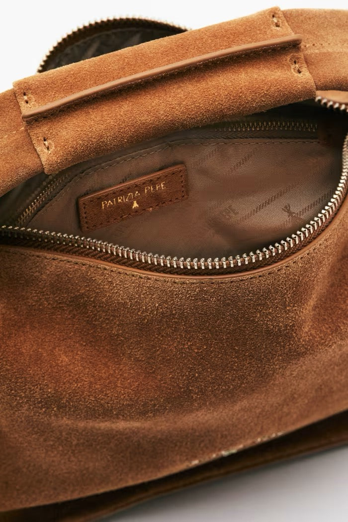 Borsa a spalla Contemporary Hobo piccola in suede Patrizia Pepe
