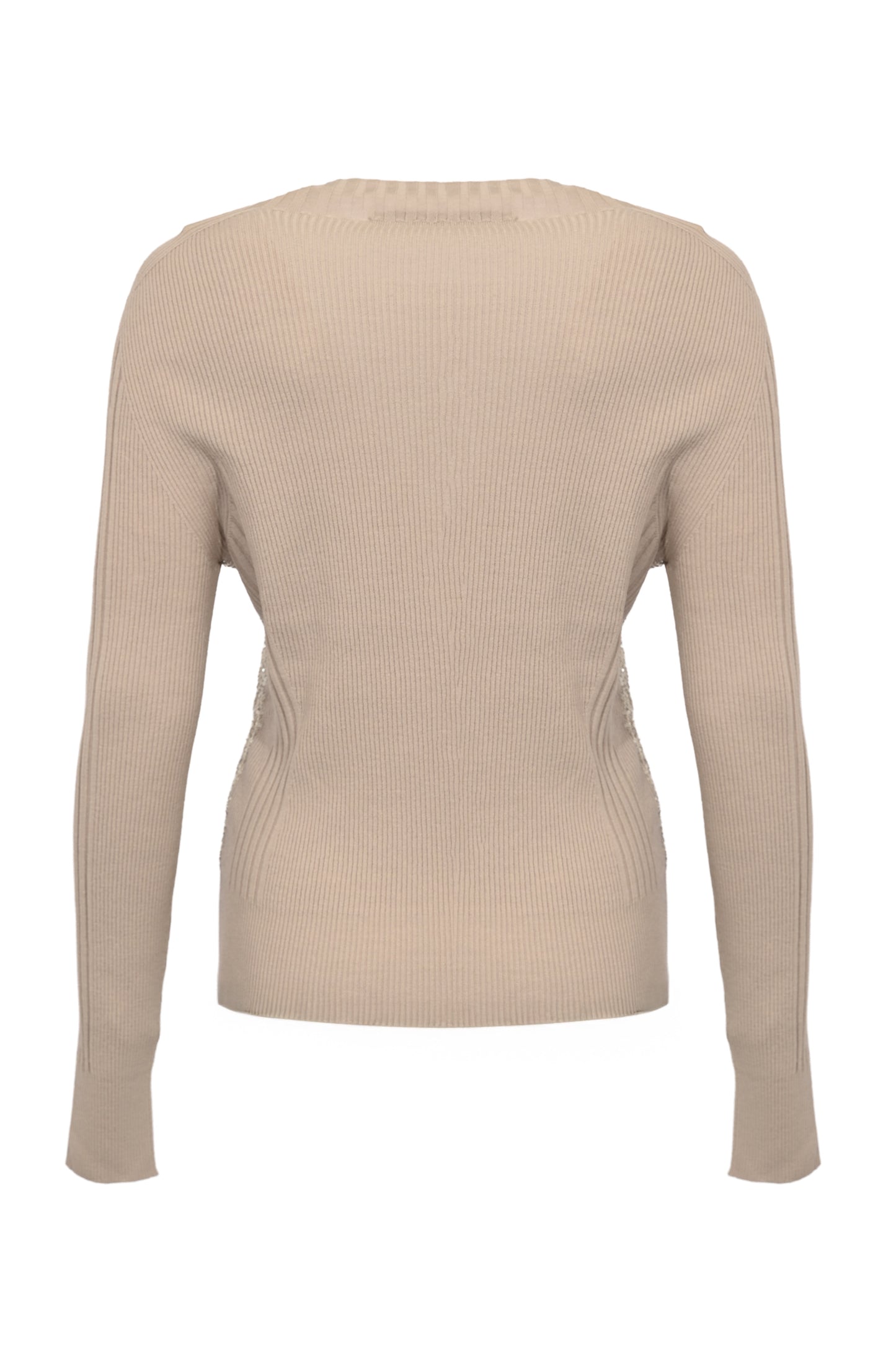 D. EXTERIOR Maglia a rombi in misto lana con paillettes