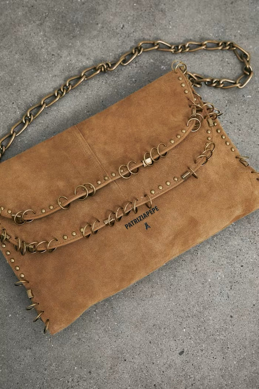 Borsa Radical Boho scamosciata con piercing