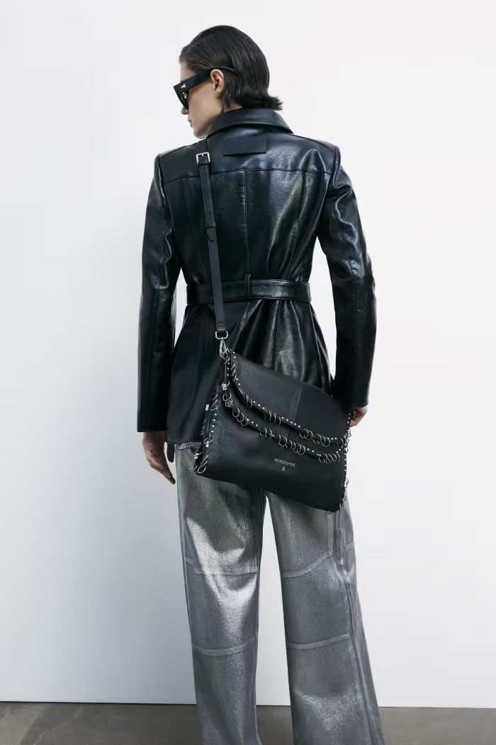Borsa Radical Boho in pelle con piercing Patrizia Pepe