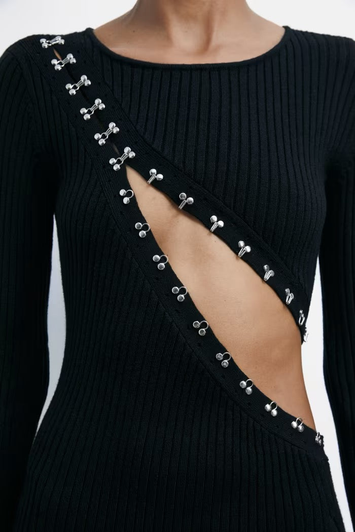Abito midi glam rock in maglia Patrizia Pepe