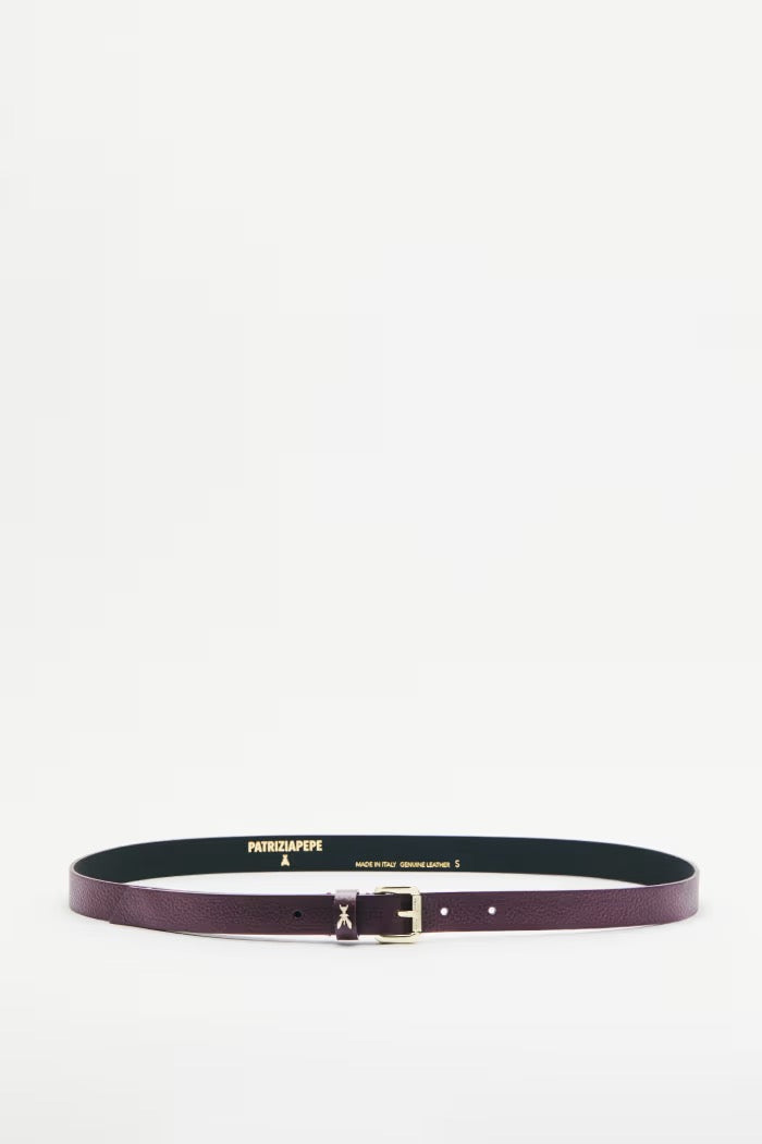 Cintura viola a vita bassa in pelle martellata Patrizia pepe
