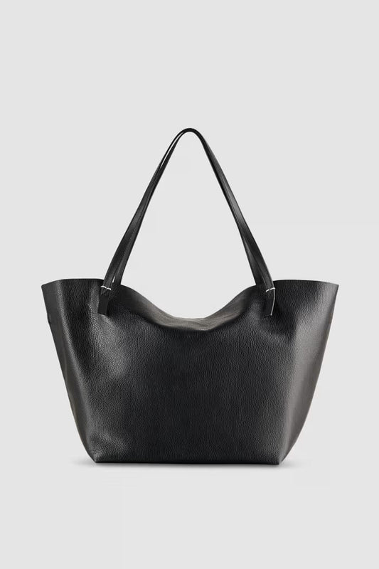 Borsa shopping Never Complete in pelle martellata