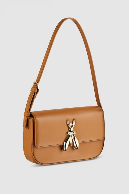 Borsa a spalla in pelle con tracolla Patrizia Pepe