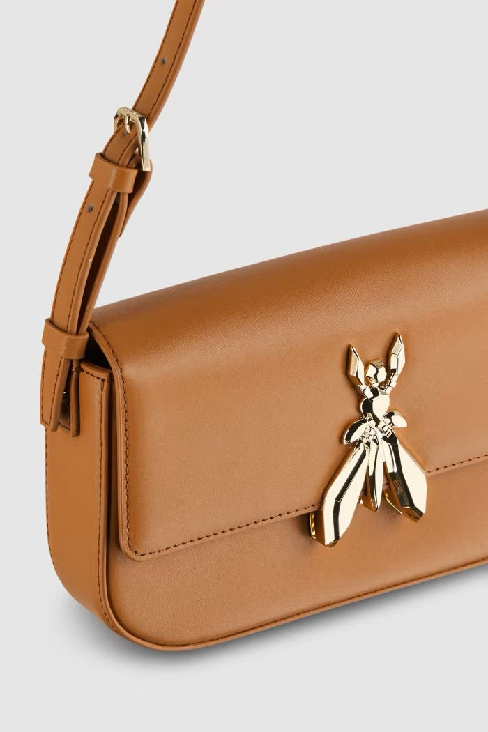 Borsa a spalla in pelle con tracolla Patrizia Pepe