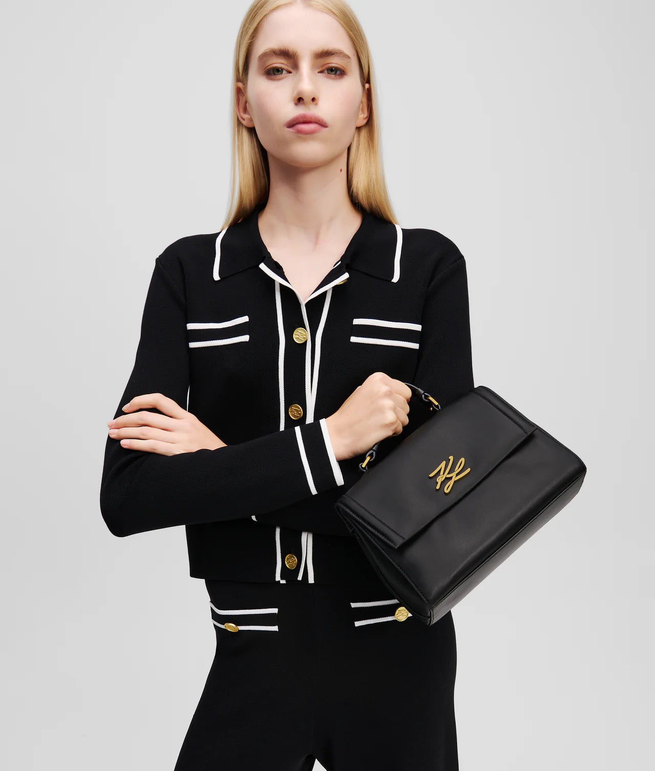 K/AUTOGRAPH BORSA A TRACOLLA CON MANICO KARL LAGERFELD
