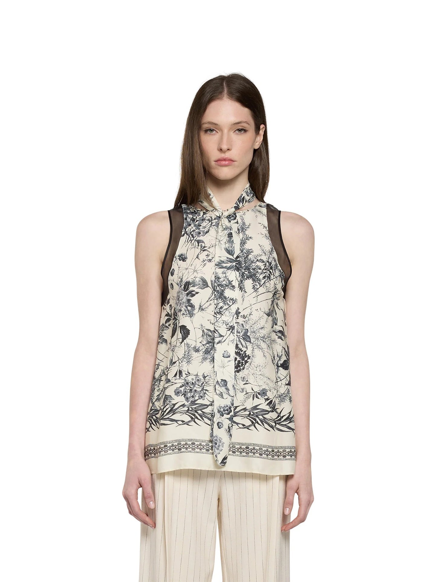 TOP IN STAMPA FLOWER INK SIMONA CORSELLINI