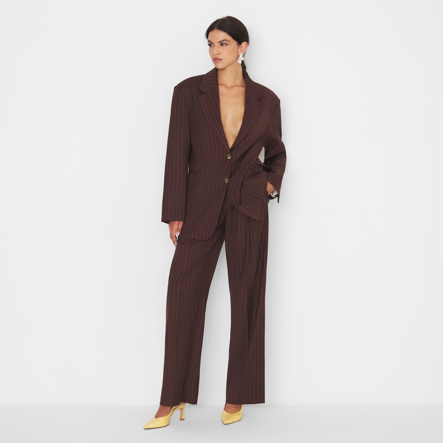 Pantaloni Silence limited Wide Stripe