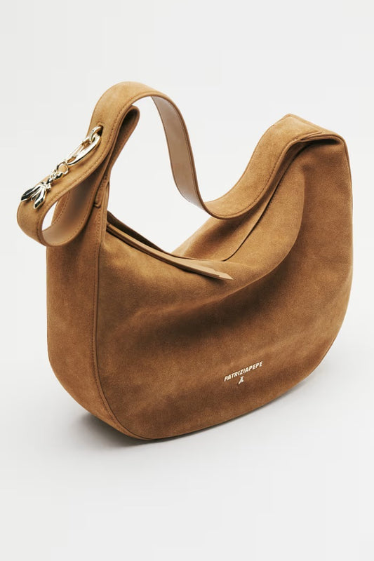 Borsa New Moon grande in suede con tracolla Patrizia pepe