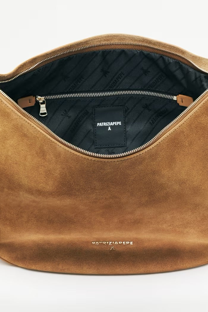 Borsa New Moon grande in suede con tracolla Patrizia pepe