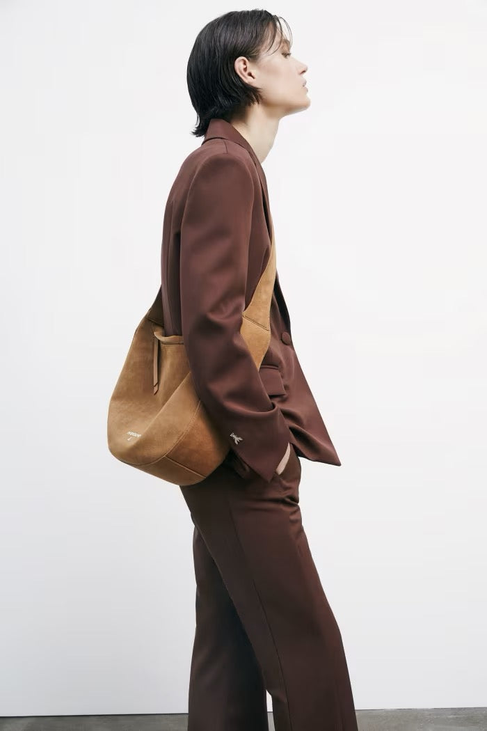 Borsa New Moon grande in suede con tracolla Patrizia pepe