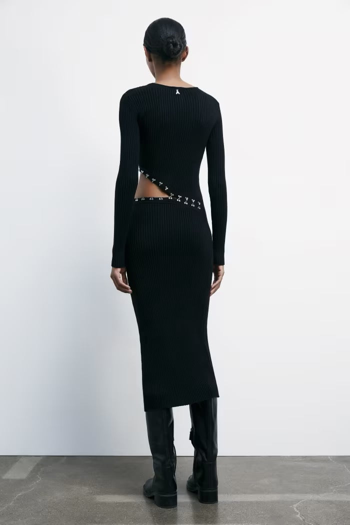 Abito midi glam rock in maglia Patrizia Pepe