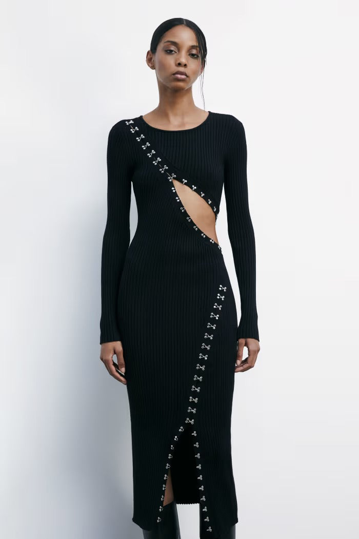 Abito midi glam rock in maglia Patrizia Pepe