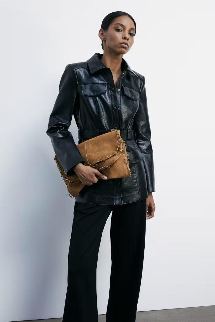 Borsa Radical Boho scamosciata con piercing