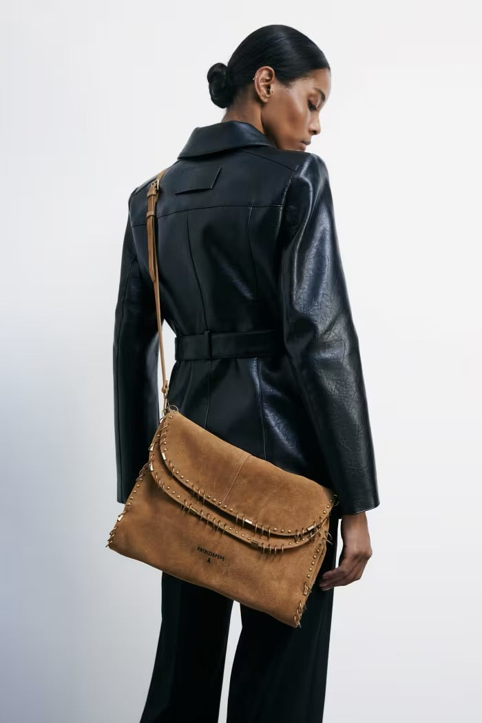 Borsa Radical Boho scamosciata con piercing